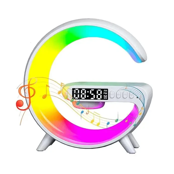 G63 Smart Light Wireless RGB Charger Table Lamp With Speaker